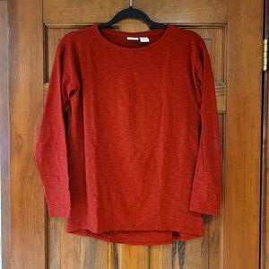 St. Tropez West EUC Rust Long Sleeve Cotton Shirt Size XS